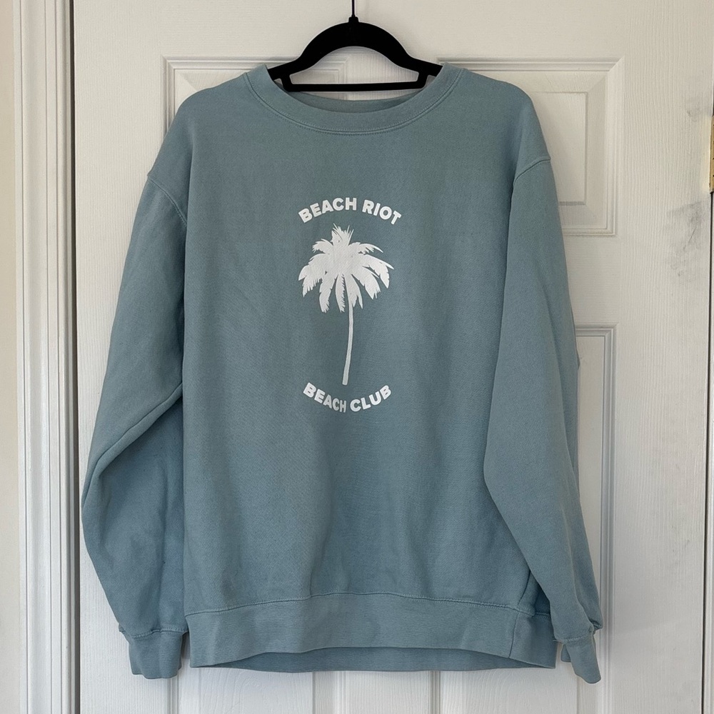 Beach Riot Beach Club Palm Tree Club Oversized Crewneck Sweatshirt